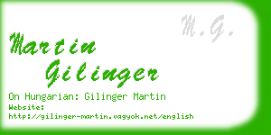 martin gilinger business card